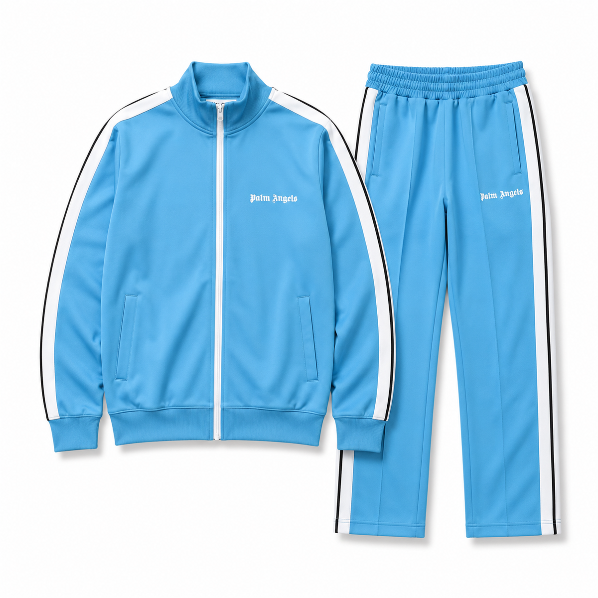 Light Blue Side-Stripe Track Set