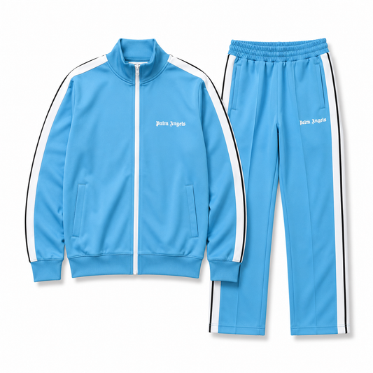 Light Blue Side-Stripe Track Set