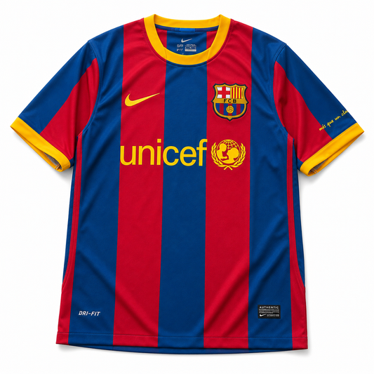 Blue & Red Retro Striped Football Jersey